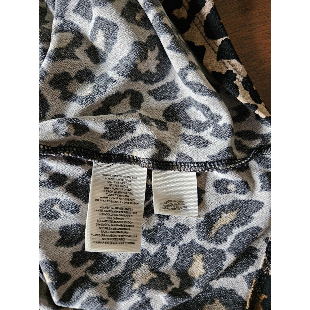 Rachel Roy Womens Top 2X Cheetah Animal Print Dolman Split Sleeve EUC - Picture 10 of 14